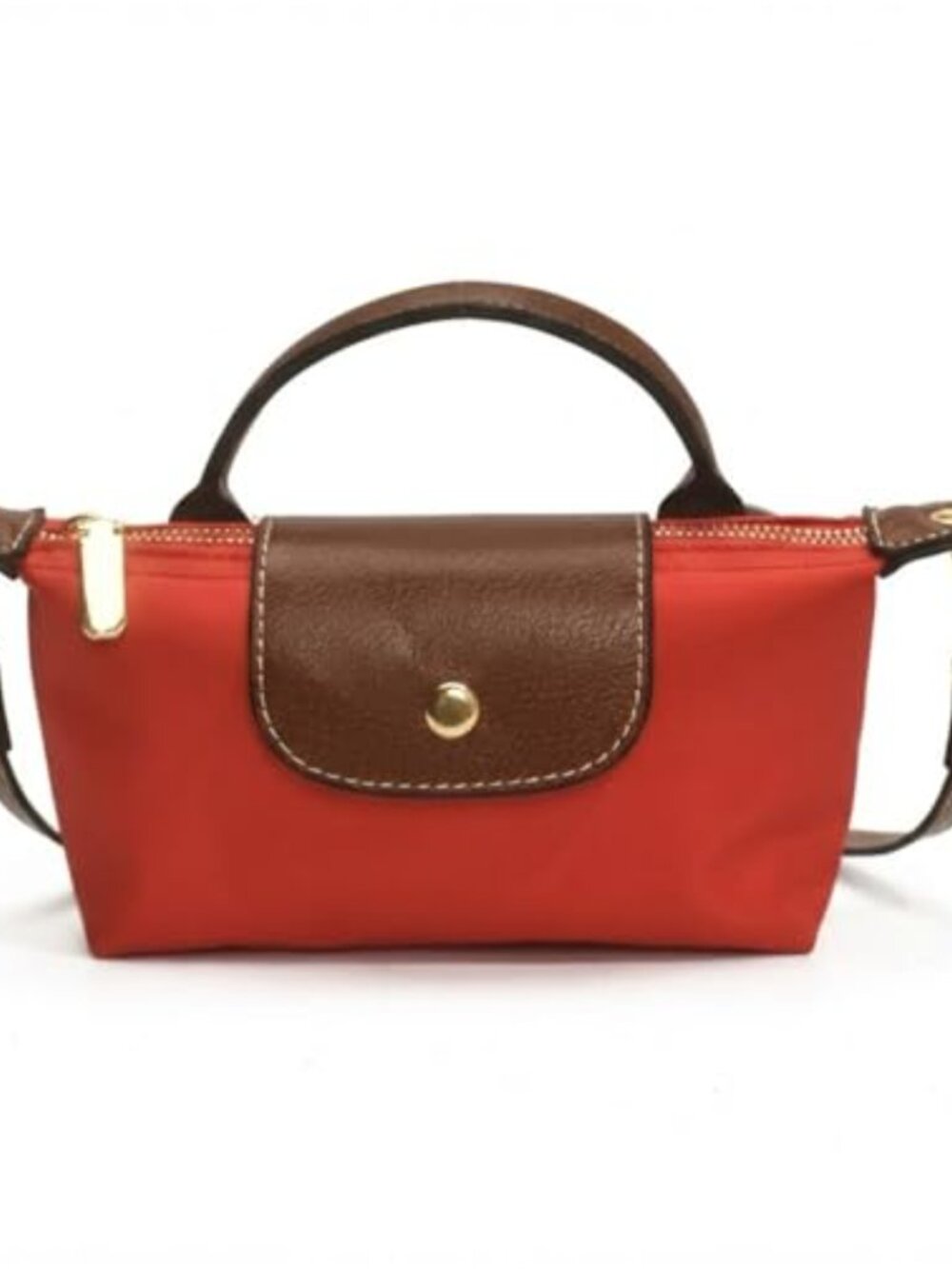 Mini Nylon Crossbody Bag Small Handbag Top Handle Adjustable Strap Zipper Purse